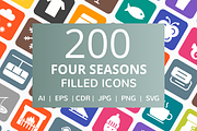 200 Four Seasons Filled Icons