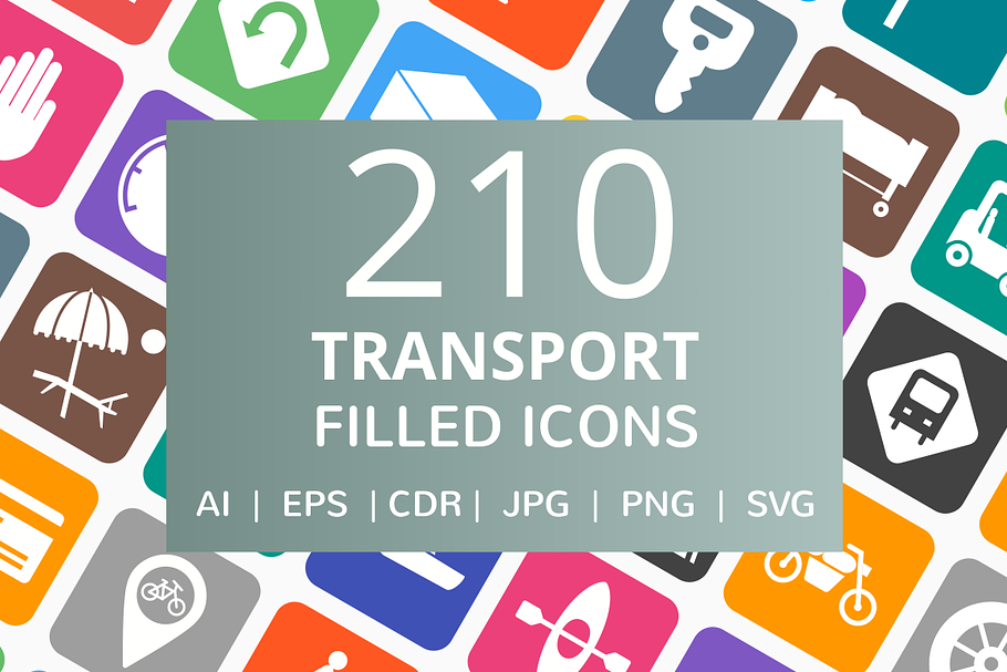 210 Transport Filled Icons