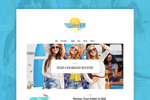 Summer Holiday - Travel Blog in WordPress Blog Themes - product preview 1