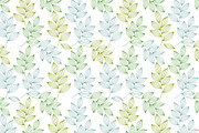Striped leaves seamless pattern