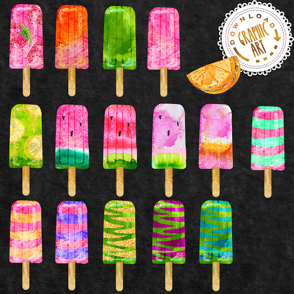 Ice Lollies in Illustrations - product preview 2