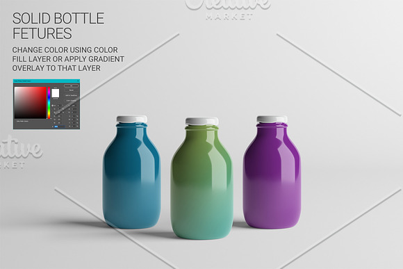 Juice Bottle Mockup in Product Mockups - product preview 5