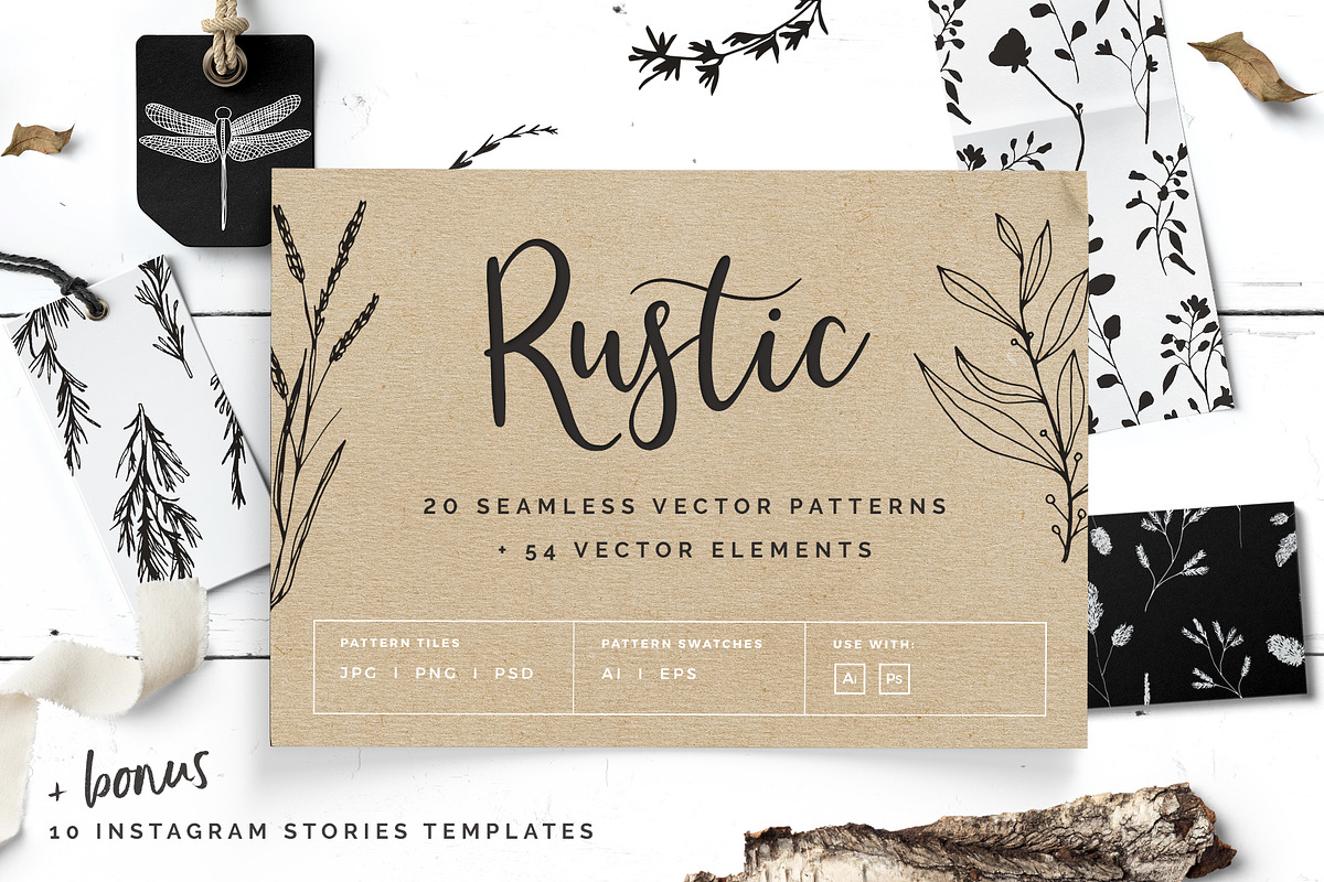 Rustic Patterns & Instagram Stories in Patterns - product preview 8