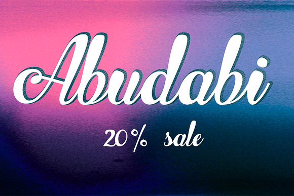 Abudabi SALE in Script Fonts - product preview 5