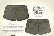 Women Military Inspired Beach Shorts