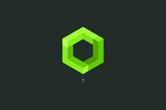 9 hexagons. Vector logo in Logo Templates - product preview 8