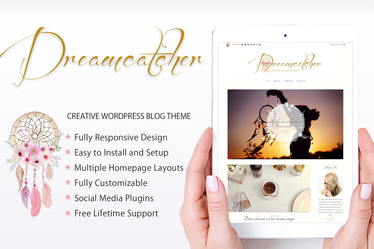 Dreamcatcher Creative Blogging Theme in WordPress Blog Themes - product preview 8