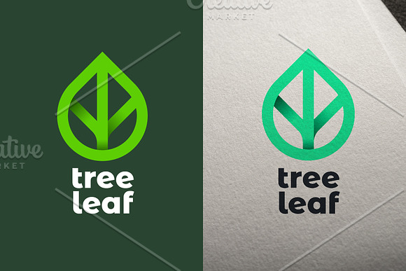 Nature elements. 4 gradient logo in Logo Templates - product preview 2