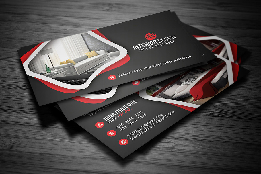 Interior Design Business Card in Business Card Templates - product preview 8
