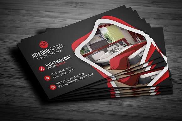 Interior Design Business Card in Business Card Templates - product preview 1