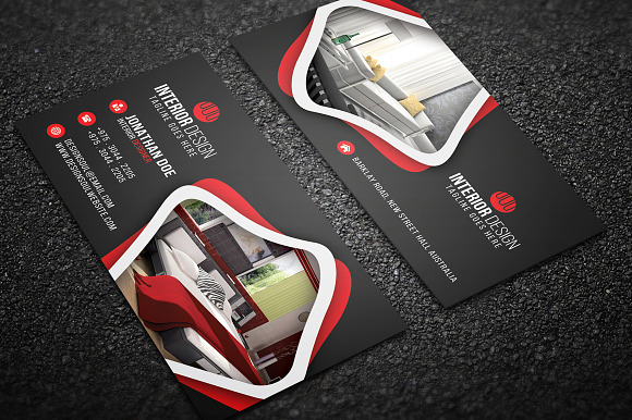 Interior Design Business Card in Business Card Templates - product preview 2