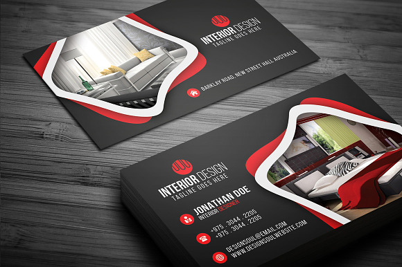 Interior Design Business Card in Business Card Templates - product preview 3