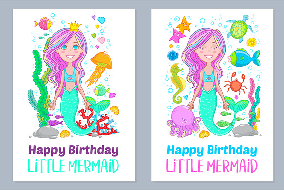 Little Mermaid collection. in Illustrations - product preview 2