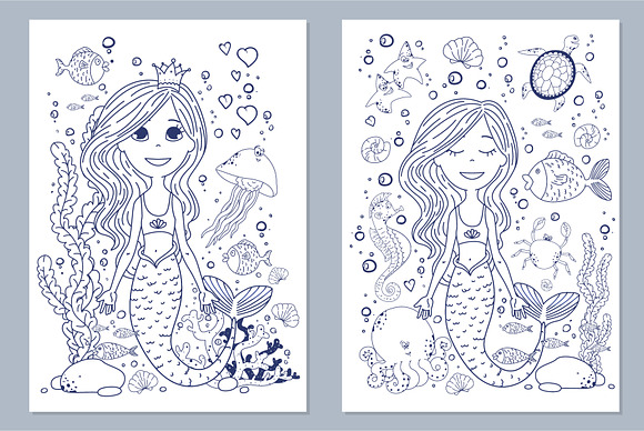 Little Mermaid collection. in Illustrations - product preview 4