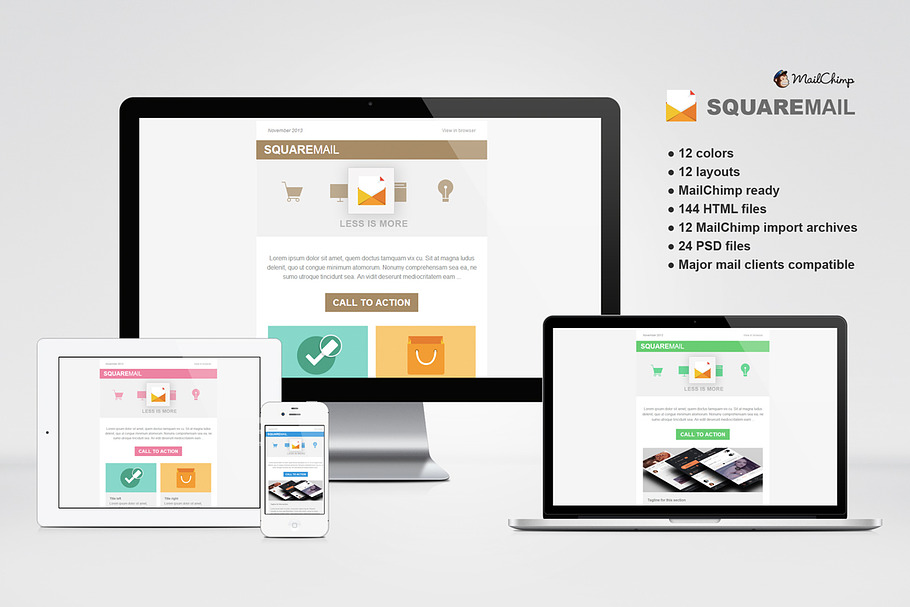 SquareMail Email Template in Templates - product preview 8