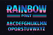 Vector of stylized colorful font