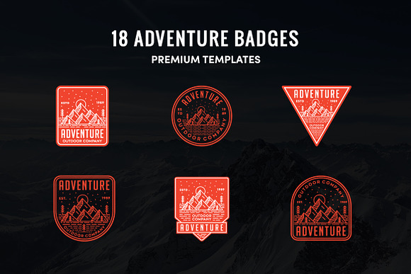 18 PREMIUM ADVENTURE BADGE in Logo Templates - product preview 4