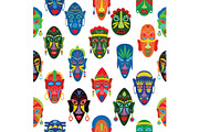 Tribal mask vector African face