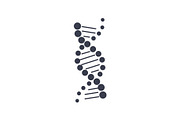 DNA Deoxyribonucleic Acid Chain Logo