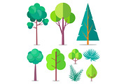 Template with Trees and Bushes of