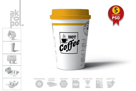 Coffee Take out Carrier in Product Mockups - product preview 2