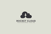  modern rocket cloud logo template