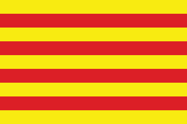 Vector of Catalonian flag.