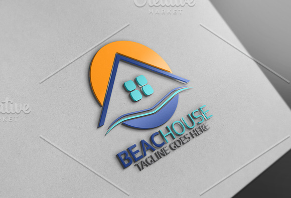 Beach Home Logo in Logo Templates - product preview 1