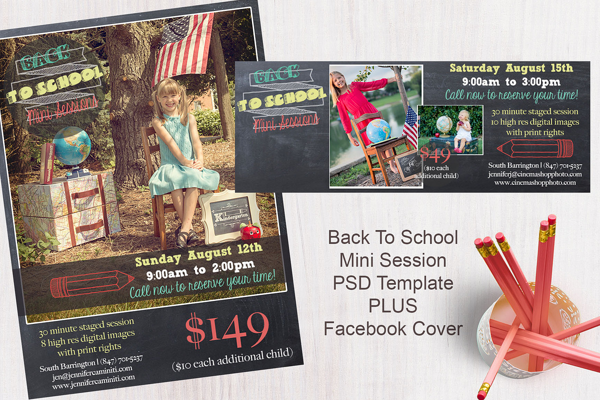 Back To School Chalk Templates in Email Templates - product preview 8