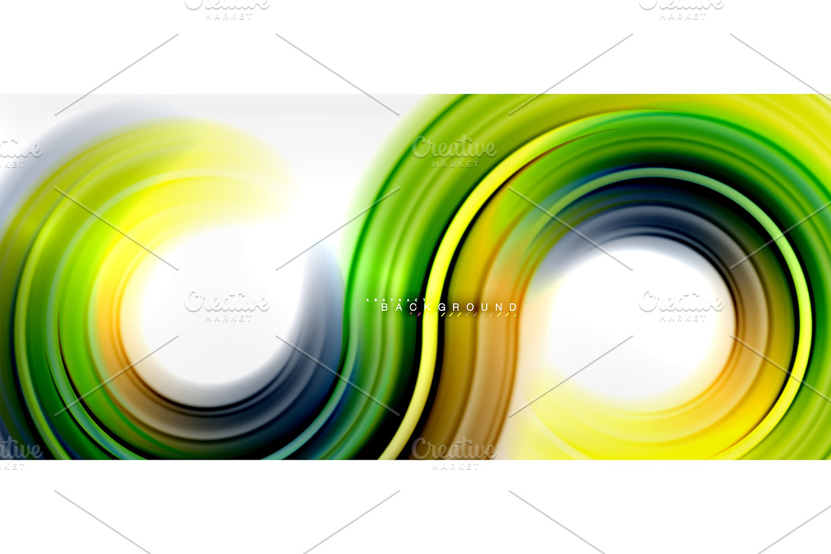 Rainbow fluid color line abstract in Illustrations - product preview 8