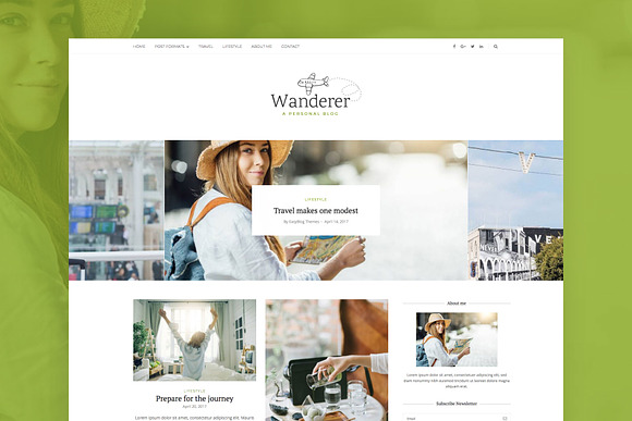 Wanderer - Travel WordPress Theme in WordPress Blog Themes - product preview 1