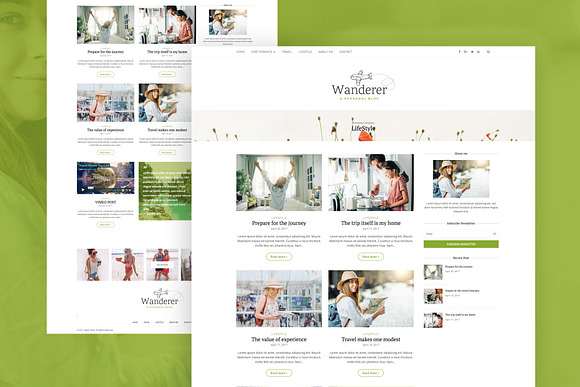 Wanderer - Travel WordPress Theme in WordPress Blog Themes - product preview 2