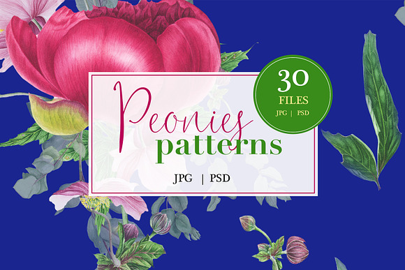 Peonies patterns in Patterns - product preview 1