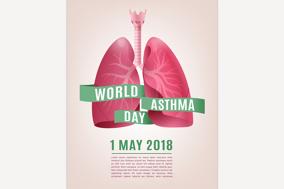 World asthma day in Illustrations - product preview 8