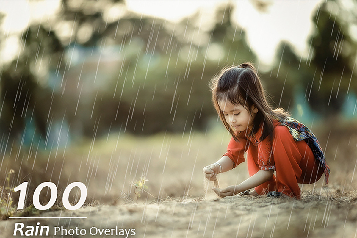 100 Rain Photo Overlays in Add-Ons - product preview 8
