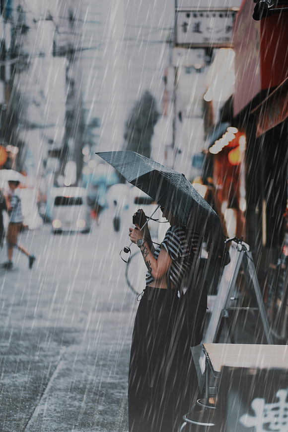 100 Rain Photo Overlays in Add-Ons - product preview 3