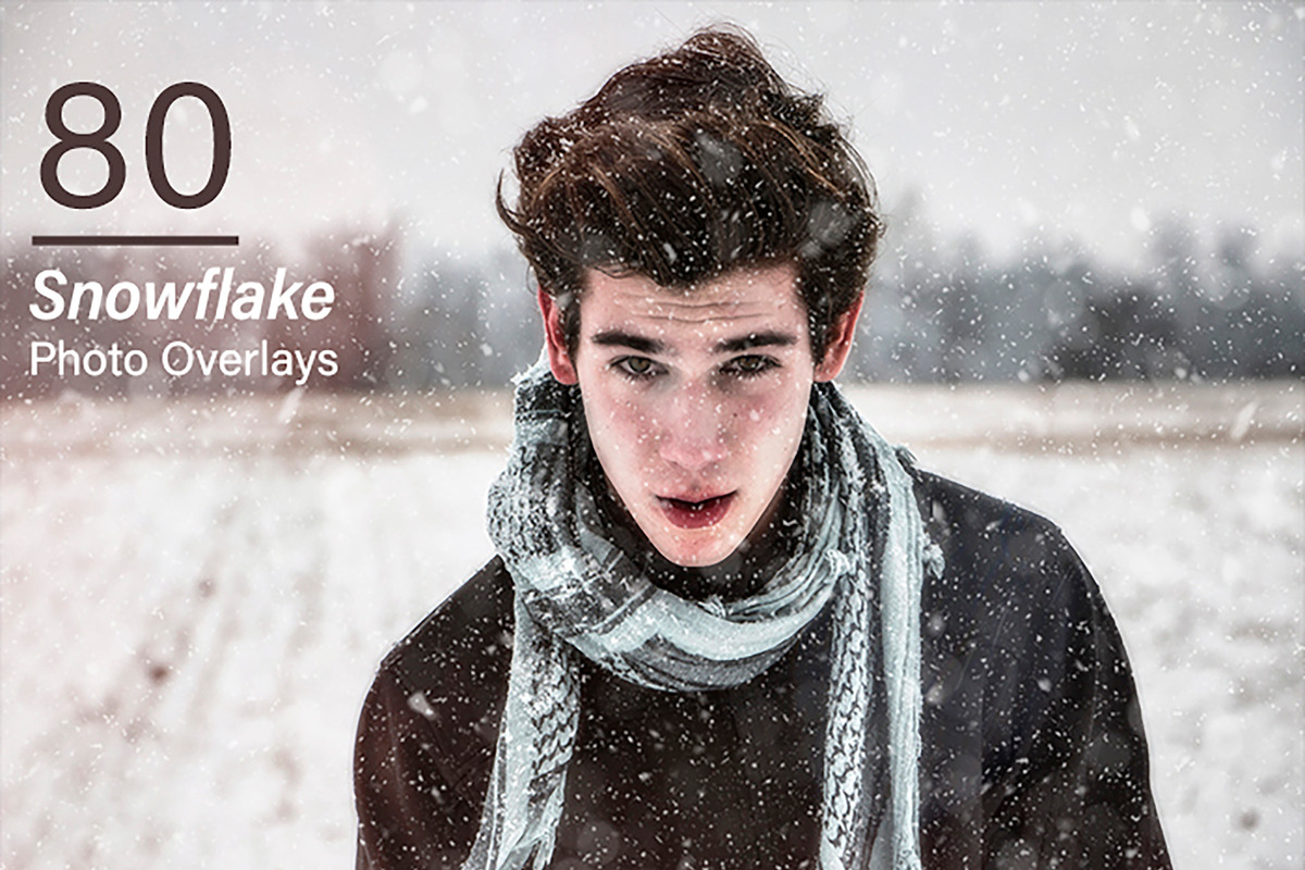 80 Snowflake Photo Overlays in Add-Ons - product preview 8