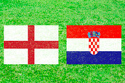 England vs Croatia Soccer Match with