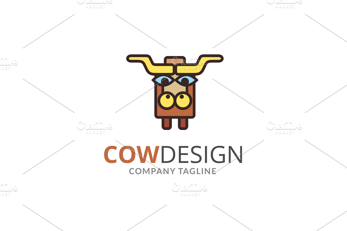 Cow Design Logo in Logo Templates - product preview 8