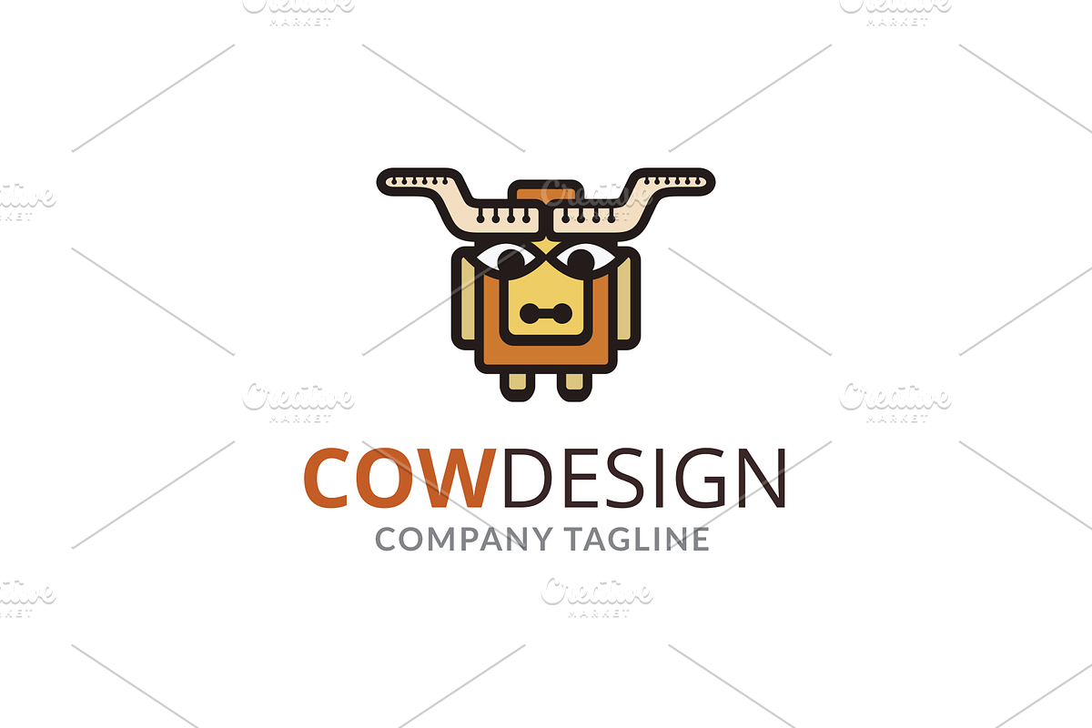 Cow Design Logo in Logo Templates - product preview 8