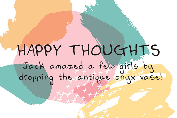 Happy Thoughts in Display Fonts - product preview 4