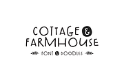 Cottage & Farmhouse Font + Doodles