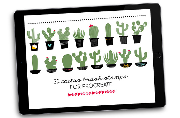 Cactus Brush Stamps for Procreate in Photoshop Brushes - product preview 7