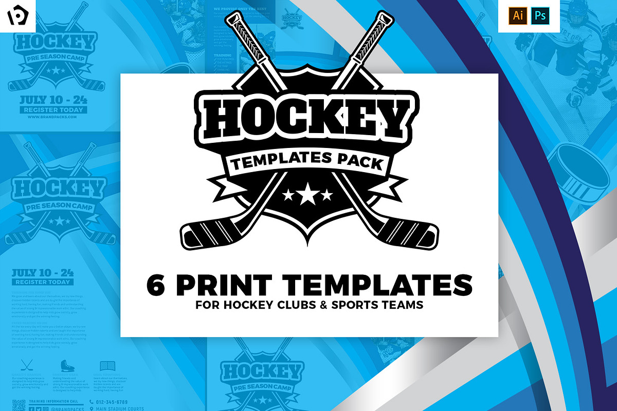 Ice Hockey Templates Pack in Flyer Templates - product preview 8