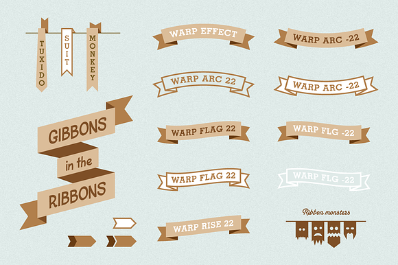 Pack of 66 Editable Ribbons in Graphics - product preview 3