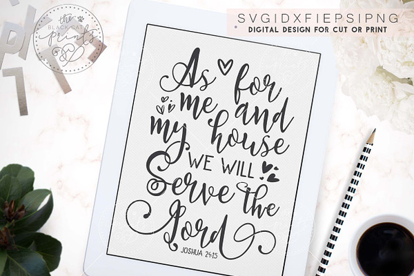 As for me and my house SVG DXF EPS