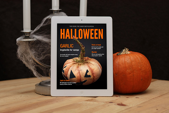 Halloween iPad & iPad mini mockups in Mobile & Web Mockups - product preview 1
