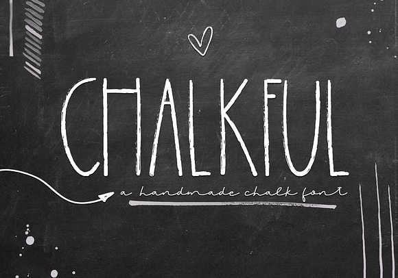 Chalkful - A Handmade Chalk Font in Chalkboard Fonts - product preview 2