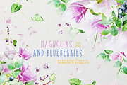 Watercolor Flowers - Magnolias