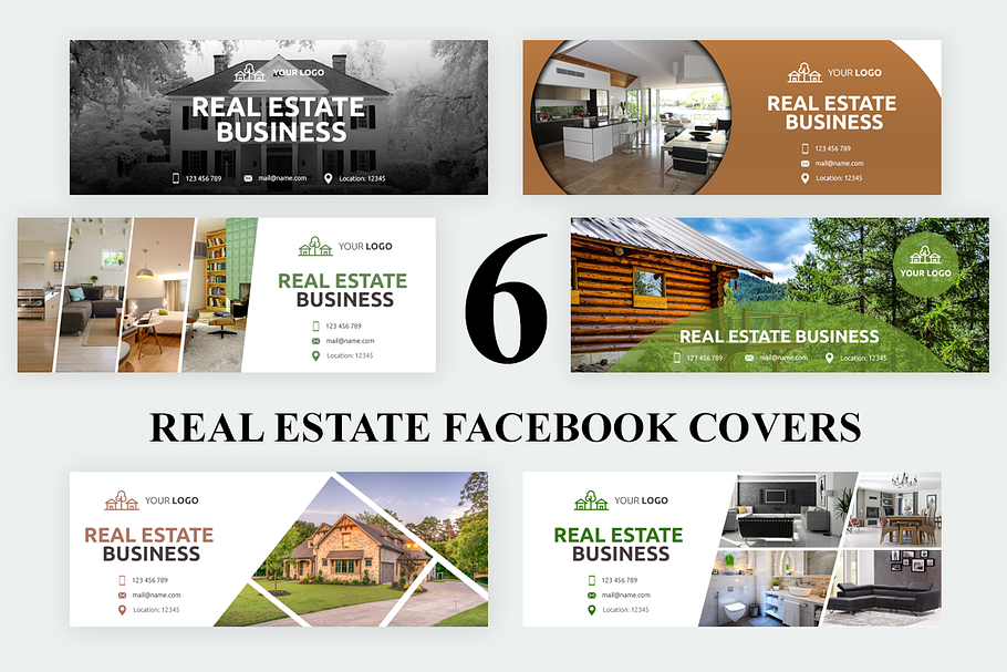 6 Real Estate Facebook Covers in Facebook Templates - product preview 8